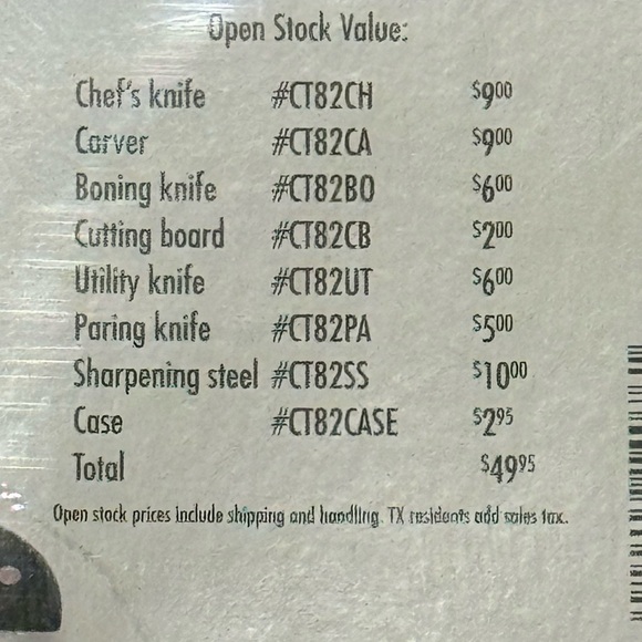 Maxam 8-piece Cutlery Set with Cutting Board & Permanent Storage Case - New - Picture 5 of 6